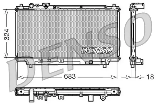 Kühler, Motorkühlung DENSO DRM44002 Bild Kühler, Motorkühlung DENSO DRM44002
