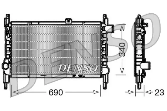 Kühler, Motorkühlung DENSO DRM44003 Bild Kühler, Motorkühlung DENSO DRM44003
