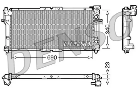 Kühler, Motorkühlung DENSO DRM44004 Bild Kühler, Motorkühlung DENSO DRM44004
