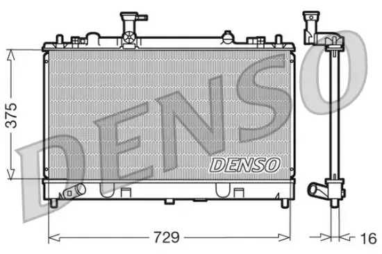 Kühler, Motorkühlung DENSO DRM44011 Bild Kühler, Motorkühlung DENSO DRM44011