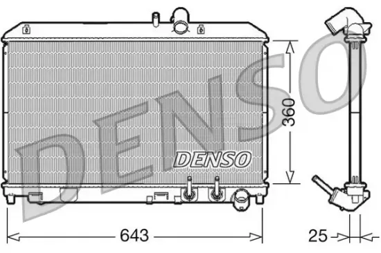 Kühler, Motorkühlung DENSO DRM44012 Bild Kühler, Motorkühlung DENSO DRM44012