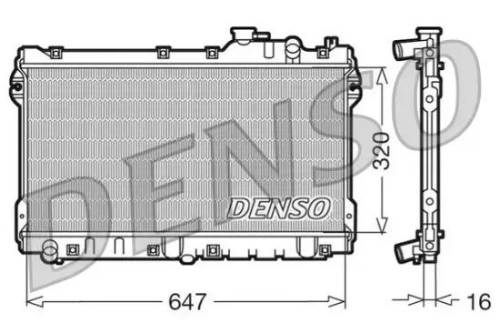 Kühler, Motorkühlung DENSO DRM44015 Bild Kühler, Motorkühlung DENSO DRM44015