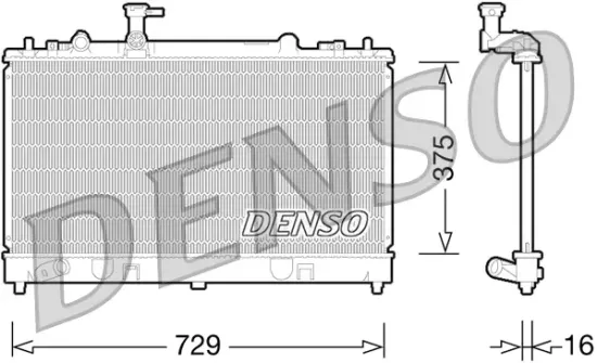 Kühler, Motorkühlung DENSO DRM44028 Bild Kühler, Motorkühlung DENSO DRM44028