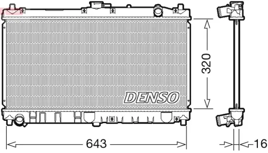 Kühler, Motorkühlung DENSO DRM44031 Bild Kühler, Motorkühlung DENSO DRM44031
