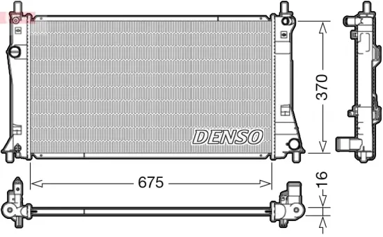 Kühler, Motorkühlung DENSO DRM44035 Bild Kühler, Motorkühlung DENSO DRM44035