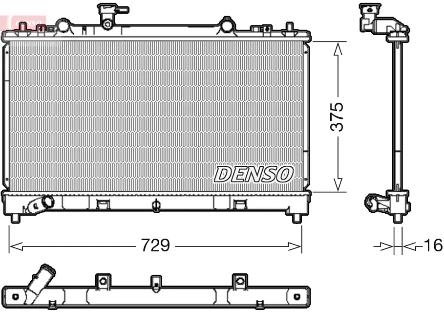 Kühler, Motorkühlung DENSO DRM44038