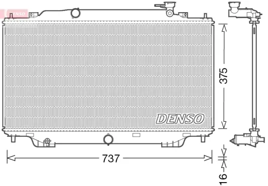 Kühler, Motorkühlung DENSO DRM44042 Bild Kühler, Motorkühlung DENSO DRM44042