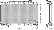 Kühler, Motorkühlung DENSO DRM44044