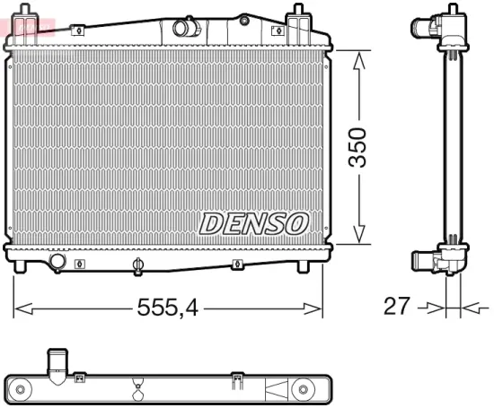 Kühler, Motorkühlung DENSO DRM44046 Bild Kühler, Motorkühlung DENSO DRM44046