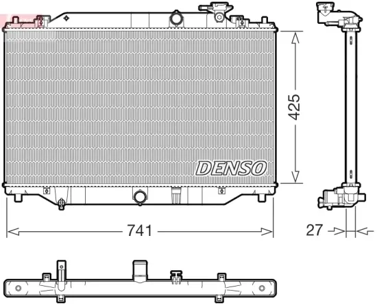 Kühler, Motorkühlung DENSO DRM44052 Bild Kühler, Motorkühlung DENSO DRM44052