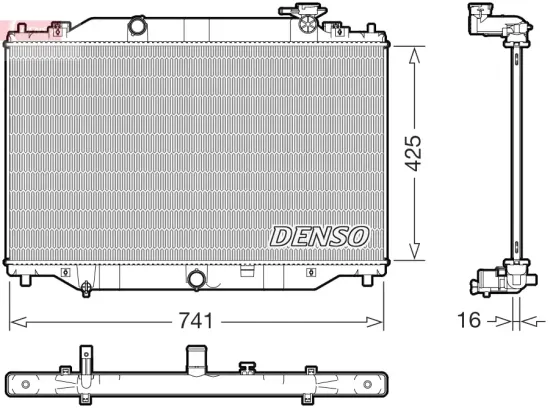 Kühler, Motorkühlung DENSO DRM44053 Bild Kühler, Motorkühlung DENSO DRM44053