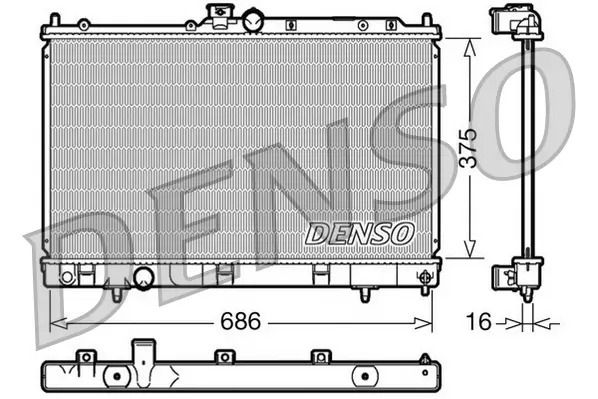 Kühler, Motorkühlung DENSO DRM45025