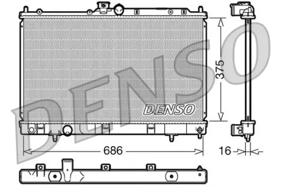 Kühler, Motorkühlung DENSO DRM45025 Bild Kühler, Motorkühlung DENSO DRM45025