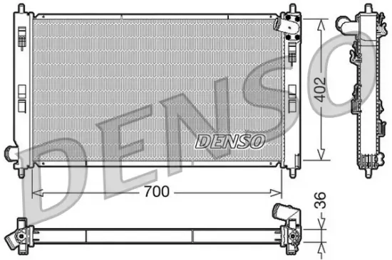 Kühler, Motorkühlung DENSO DRM45029 Bild Kühler, Motorkühlung DENSO DRM45029