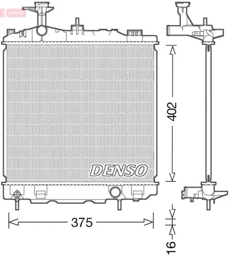Kühler, Motorkühlung DENSO DRM45041 Bild Kühler, Motorkühlung DENSO DRM45041