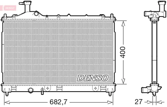 Kühler, Motorkühlung DENSO DRM45042 Bild Kühler, Motorkühlung DENSO DRM45042