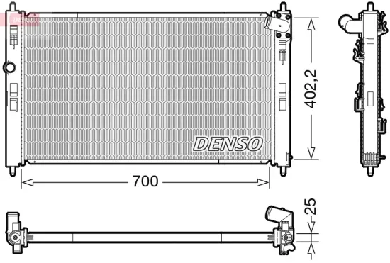 Kühler, Motorkühlung DENSO DRM45053 Bild Kühler, Motorkühlung DENSO DRM45053