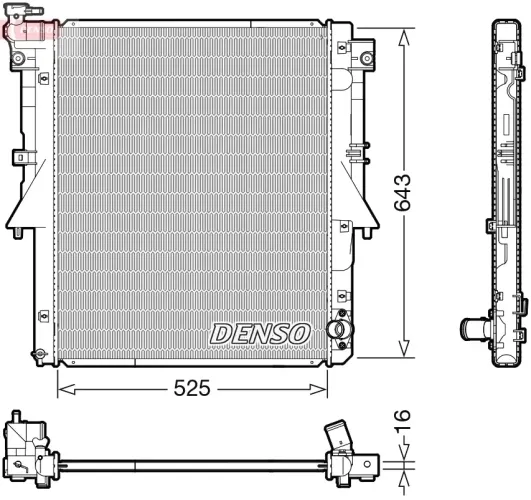 Kühler, Motorkühlung DENSO DRM45054 Bild Kühler, Motorkühlung DENSO DRM45054