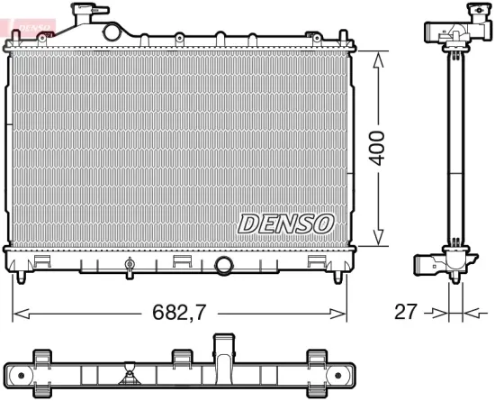 Kühler, Motorkühlung DENSO DRM45058 Bild Kühler, Motorkühlung DENSO DRM45058