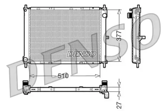 Kühler, Motorkühlung DENSO DRM46003 Bild Kühler, Motorkühlung DENSO DRM46003