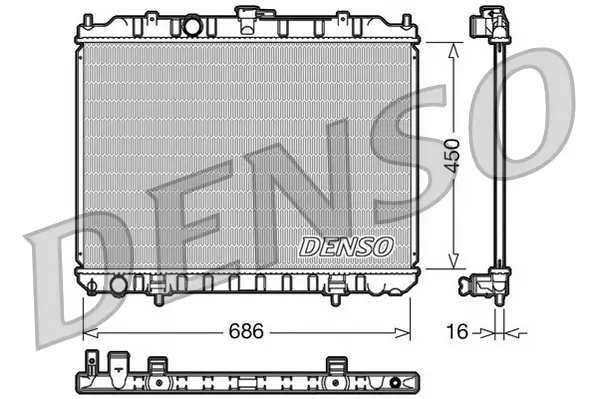 Kühler, Motorkühlung DENSO DRM46004