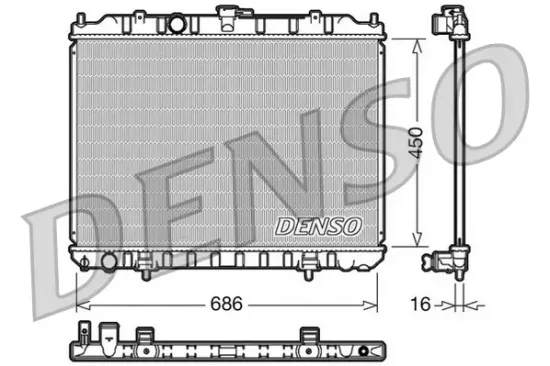 Kühler, Motorkühlung DENSO DRM46004 Bild Kühler, Motorkühlung DENSO DRM46004
