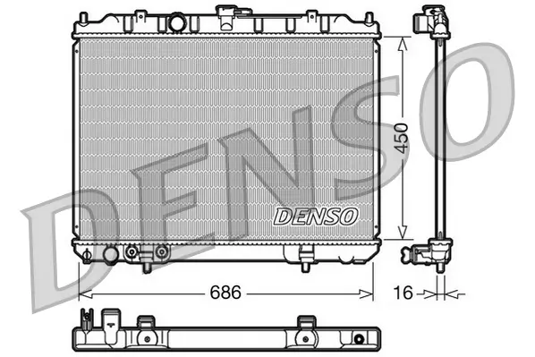 Kühler, Motorkühlung DENSO DRM46005