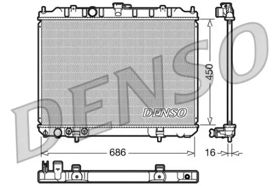 Kühler, Motorkühlung DENSO DRM46005 Bild Kühler, Motorkühlung DENSO DRM46005