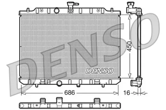 Kühler, Motorkühlung DENSO DRM46009 Bild Kühler, Motorkühlung DENSO DRM46009