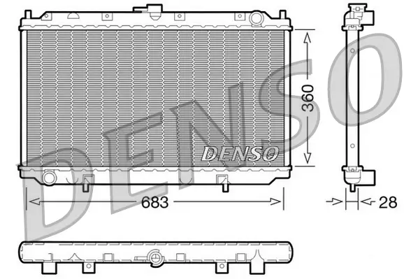 Kühler, Motorkühlung DENSO DRM46010