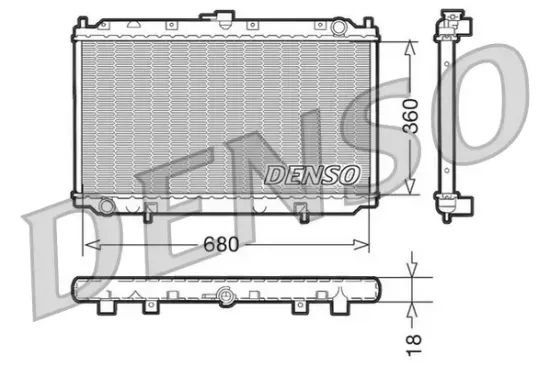 Kühler, Motorkühlung DENSO DRM46011 Bild Kühler, Motorkühlung DENSO DRM46011