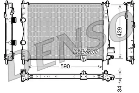 Kühler, Motorkühlung DENSO DRM46018 Bild Kühler, Motorkühlung DENSO DRM46018