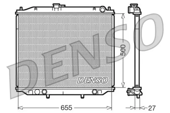 Kühler, Motorkühlung DENSO DRM46020 Bild Kühler, Motorkühlung DENSO DRM46020