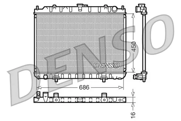 Kühler, Motorkühlung DENSO DRM46023
