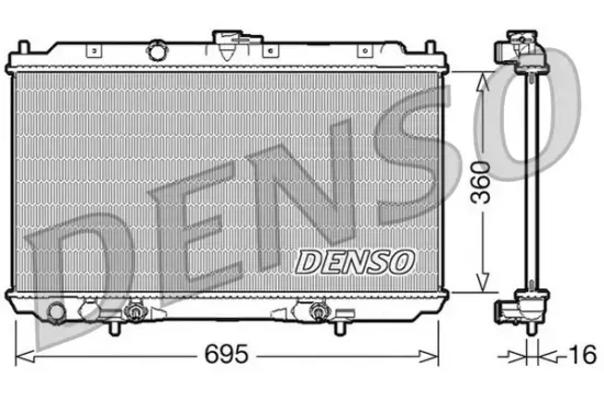 Kühler, Motorkühlung DENSO DRM46024 Bild Kühler, Motorkühlung DENSO DRM46024