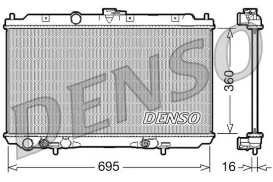 Kühler, Motorkühlung DENSO DRM46028 Bild Kühler, Motorkühlung DENSO DRM46028