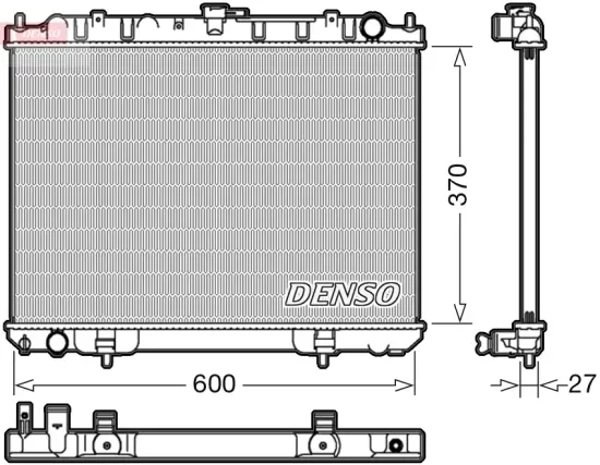 Kühler, Motorkühlung DENSO DRM46039 Bild Kühler, Motorkühlung DENSO DRM46039