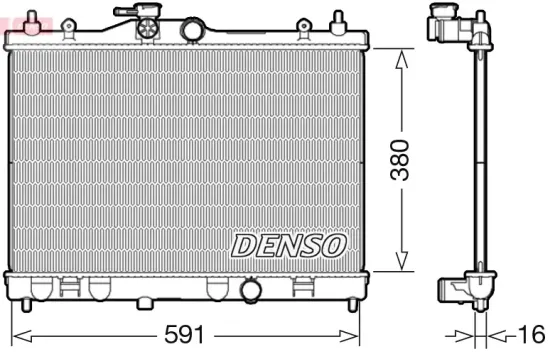 Kühler, Motorkühlung DENSO DRM46040 Bild Kühler, Motorkühlung DENSO DRM46040