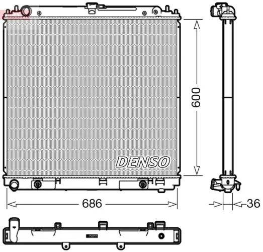 Kühler, Motorkühlung DENSO DRM46042 Bild Kühler, Motorkühlung DENSO DRM46042