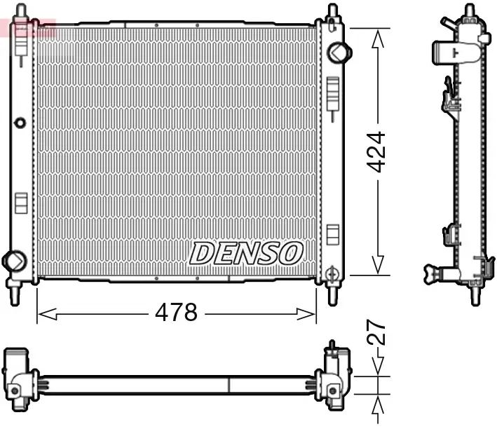 Kühler, Motorkühlung DENSO DRM46044