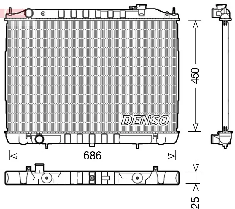 Kühler, Motorkühlung DENSO DRM46050