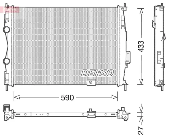 Kühler, Motorkühlung DENSO DRM46051 Bild Kühler, Motorkühlung DENSO DRM46051