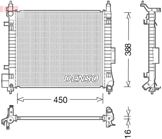 Kühler, Motorkühlung DENSO DRM46054 Bild Kühler, Motorkühlung DENSO DRM46054