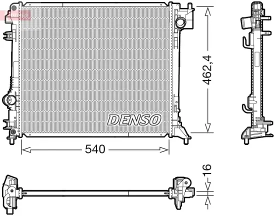 Kühler, Motorkühlung DENSO DRM46063 Bild Kühler, Motorkühlung DENSO DRM46063