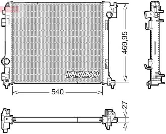 Kühler, Motorkühlung DENSO DRM46065 Bild Kühler, Motorkühlung DENSO DRM46065
