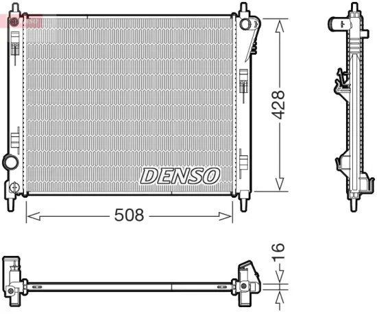 Kühler, Motorkühlung DENSO DRM46075 Bild Kühler, Motorkühlung DENSO DRM46075