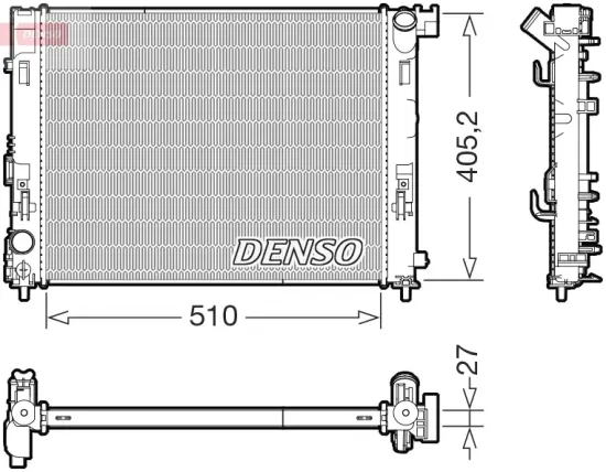 Kühler, Motorkühlung DENSO DRM46076 Bild Kühler, Motorkühlung DENSO DRM46076