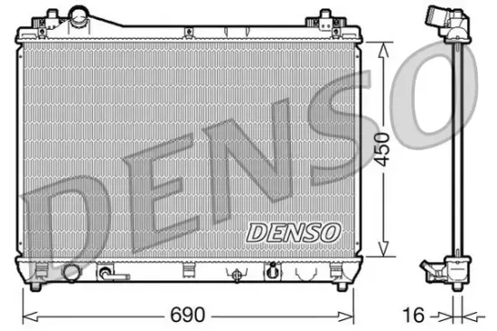 Kühler, Motorkühlung DENSO DRM47017 Bild Kühler, Motorkühlung DENSO DRM47017
