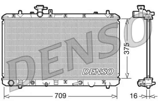 Kühler, Motorkühlung DENSO DRM47024 Bild Kühler, Motorkühlung DENSO DRM47024