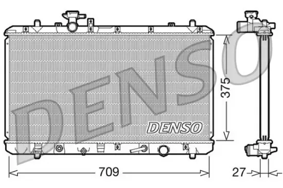 Kühler, Motorkühlung DENSO DRM47025 Bild Kühler, Motorkühlung DENSO DRM47025